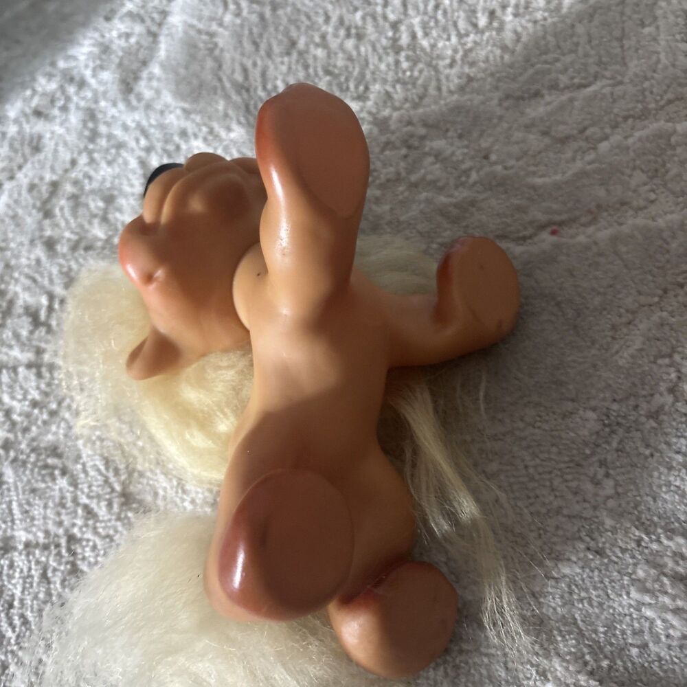 Vintage 1960s DAM Troll Doll Animal Lion Rare Fluffy Hair MINT - Picture 8 of 11